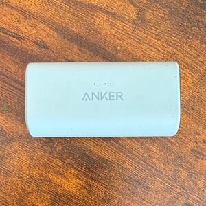 Anker Power Bank in mint green